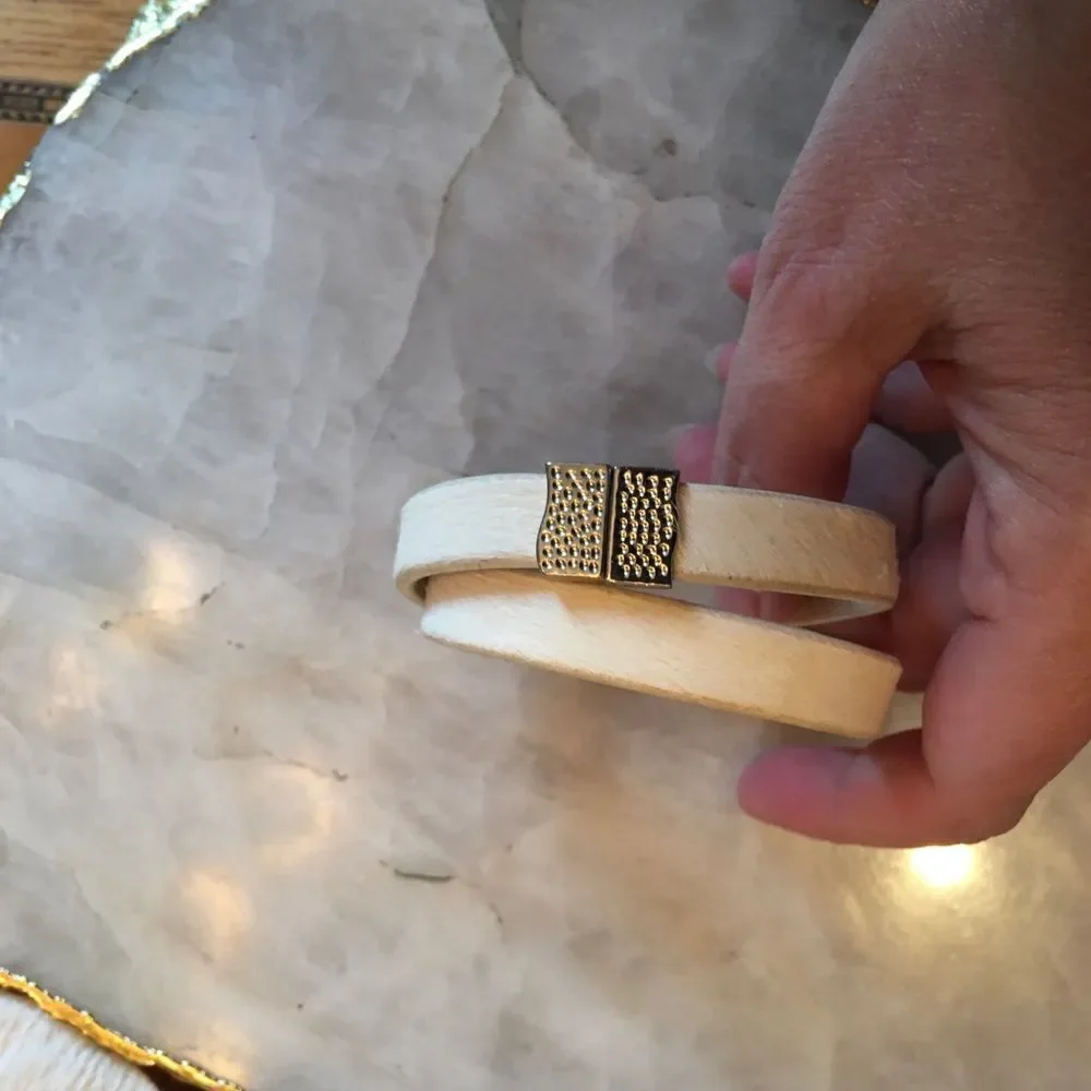 RUSTIC CUFF Calf Hair Double Wrap!